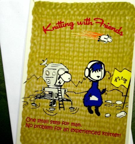 Knitting With Friends Greeting Card - One small step for man