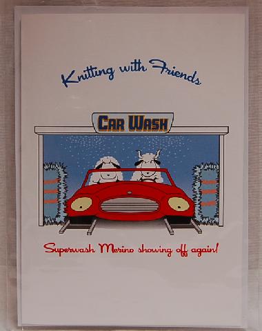 Knitting With Friends Greeting Card - Car Wash