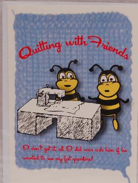 Quilting With Friends Greeting Card - Fat Quarters