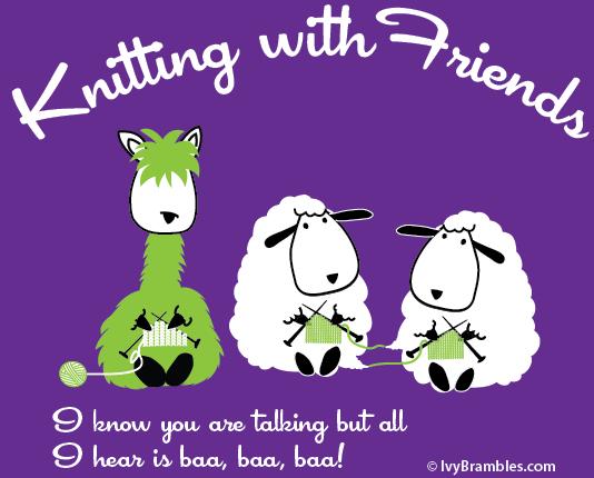 Knitting With Friends Graphic Hoodie - Baa Baa Baa Design
