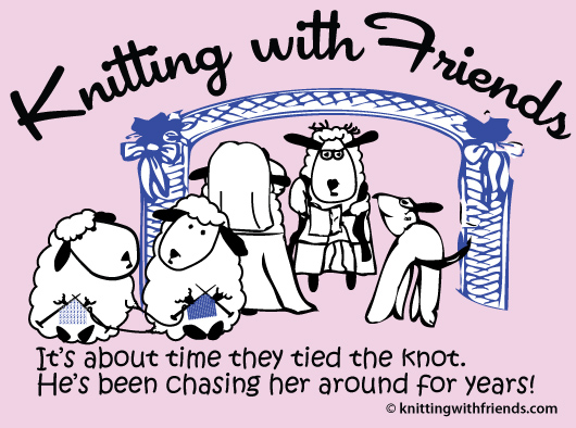 Knitting With Friends Graphic Hoodie - Wedding Design