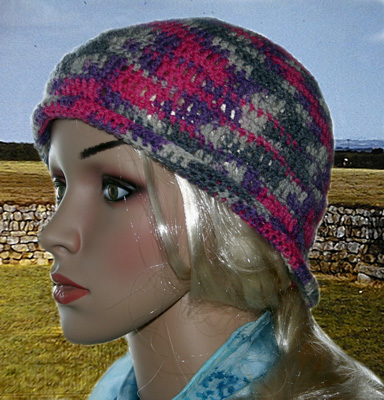 Ivy Brambles Loo-Strife Rolled Brim Crochet Hat Pattern