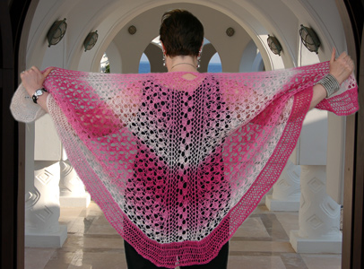 Ivy Brambles Bed of Roses Shawl Pattern