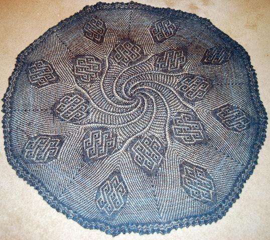 Ivy Brambles Spiral Celtic Knot Shawl Pattern