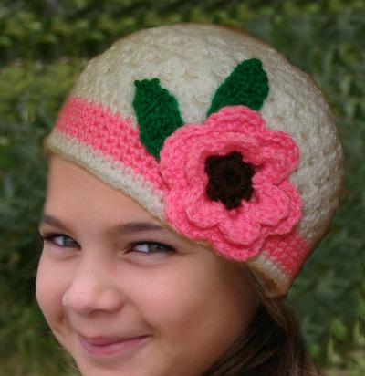 Ivy Brambles Flower Garden Crochet Hat Pattern