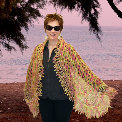 Ivy Brambles Sunrise at the Beach Shawl Pattern