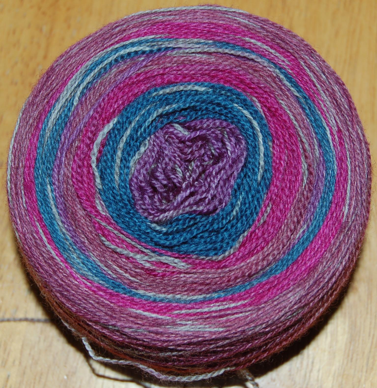 Ivy Brambles Romantica Stripes - Self Striping Merino Lace Yarn - 302 Blue Primrose