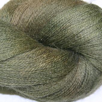 Ivy Brambles Silver Cloud Suri Alpaca Glitter Lace Yarn - 110 Pine Tree