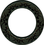 # 9097 Black 2 1/4 inch Scroll Ring from JHB Buttons