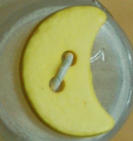 #20276 Moon 5/8 Novelty Button from JHB Buttons - Yellow