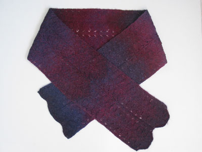 Jojoland Exotic Ruby Lace Scarf Pattern #ms20-01