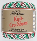 JP Coats Knit-Cro-Sheen Size 10 Crochet Cotton #153 Shaded Christmas - 150 yards