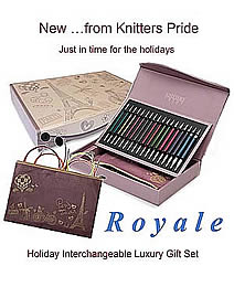 Knitters Pride Boxed Royale Interchangeable Circular Deluxe Luxury Gift Needle Set with Color Cords