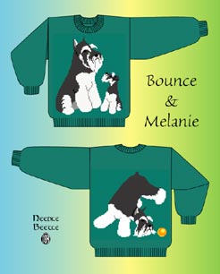 Needle Beetle Sweater Pattern Bounce and Melanie The Miniature Schnauzers