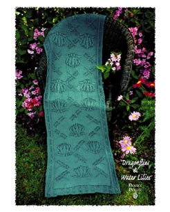 Needle Beetle Scarf Pattern Dragonflies And Water Lilies