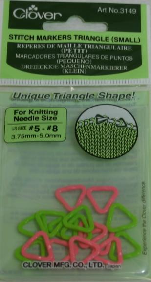 Clover #3149 Stitch Markers Triangular (S)