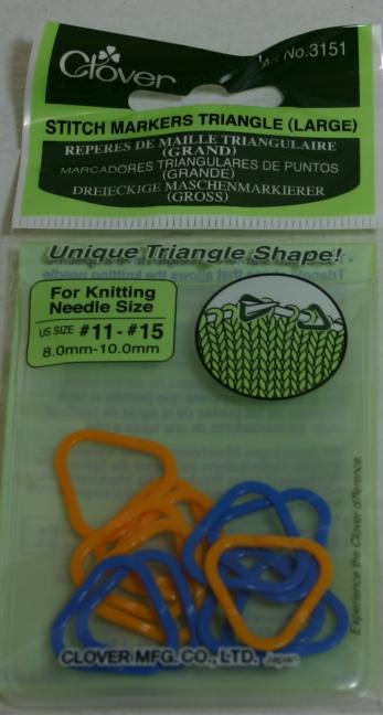Clover #3151 Stitch Markers Triangular (L)