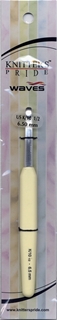 Knitters Pride Waves Aluminum Crochet Hook #K 6.50 Ivorine