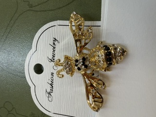 Rhinestone Brooch - Bee - 022