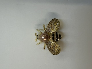 Rhinestone Brooch - Bee - 026