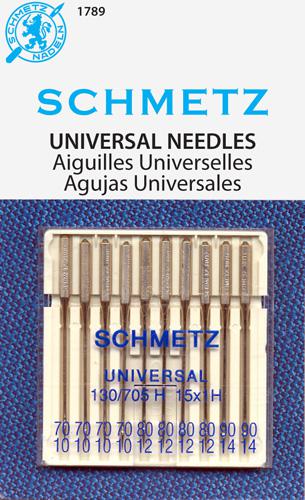 Schmetz #1789 Universal Needles 10 Pack Varied Sizes
