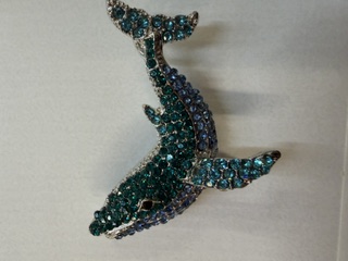 Rhinestone Brooch - Sheep - Black
