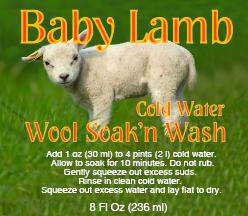 Baby Lamb Soak'n Wash Cold Water Wool Wash 8 oz
