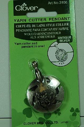 Clover #3106 Antique Silver Yarn Cutter Pendant
