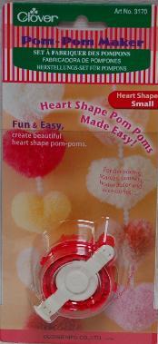 Clover #3170 Clover Pom Pom Maker Heart Shape Small