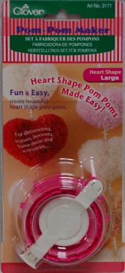 Clover #3171 Clover Pom Pom Maker Heart Shape Large