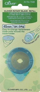 Clover #7508 Rotary Blade Refill 45mm 1pc Per Card
