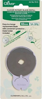 Clover #7510 Rotary Blade Refill 60mm 1pc Per Card