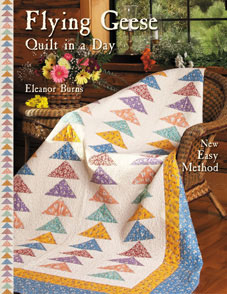 Flying Geese Quilt in a Day Pattern Book by Eleanor Burns