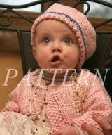 Misti Alpaca Pattern Pretty as a Picture Baby Cardigan and Hat