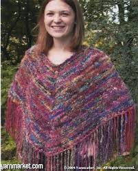 Himalaya Yarn Pattern Tibet Silk Poncho