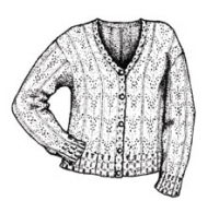 Green Mountain Spinnery Pattern Lace Cardigan