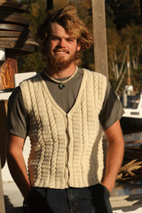 Green Mountain Spinnery Pattern Ropes and Ladders Vest