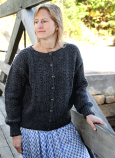 Green Mountain Spinnery Pattern Slip Stitch Cardigan