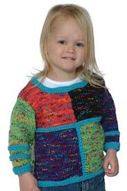 Plymouth Yarn Childs Colorblock Pullover P519