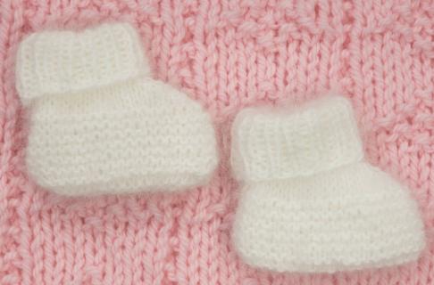 Plymouth Angora Baby Booties Pattern