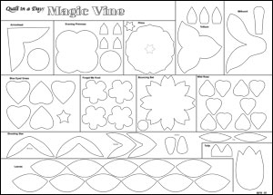 Quilt in a Day Magic Vine Flowers and Leaves Paper Backed Fusible Web
