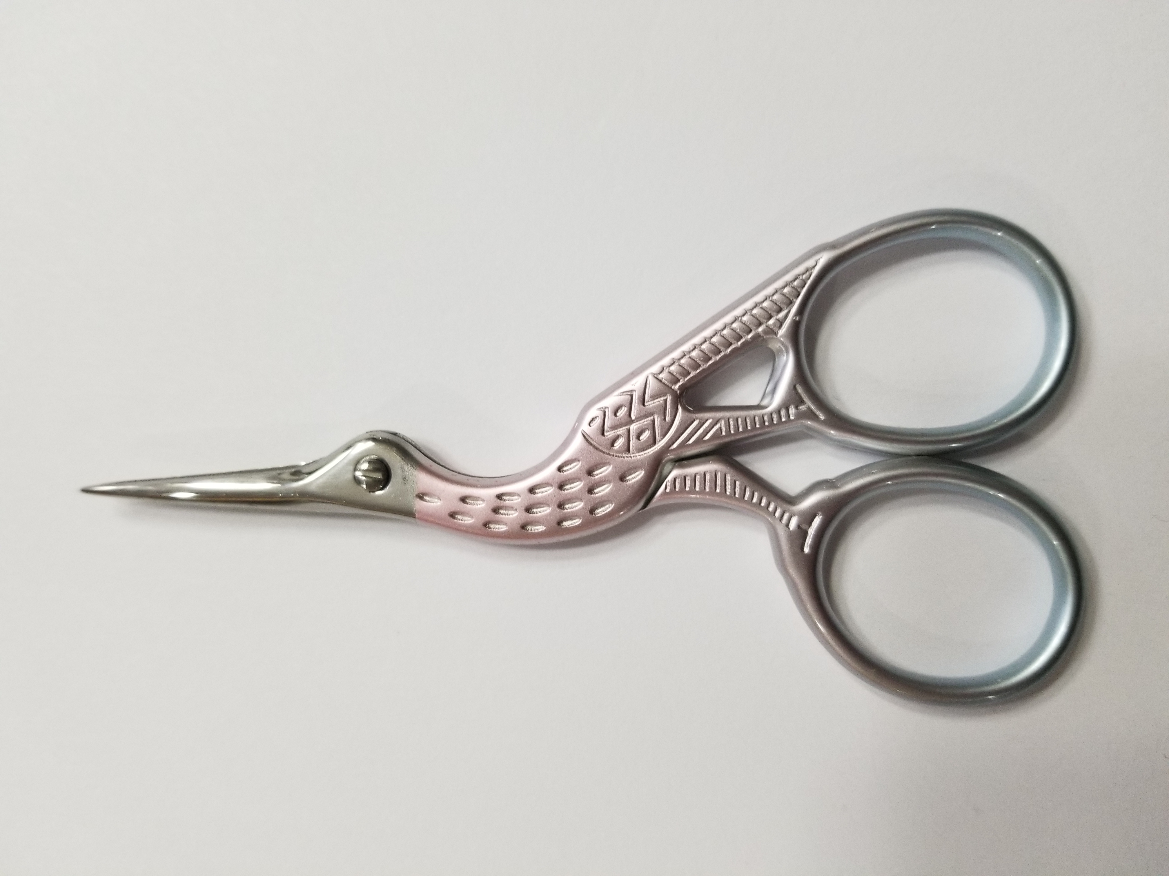 Crane Stork Scissors 3.5 inches - Pink