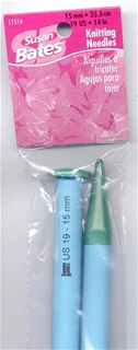 Susan Bates 10 inch Single Point Jiffy Knit Needles Size #19 15mm