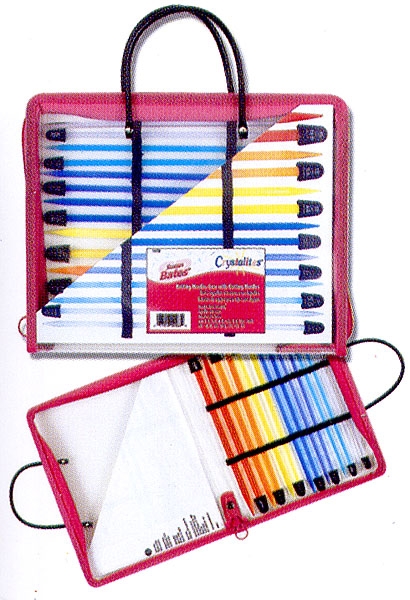 Susan Bates Crystalites 10 in Single Point Knitting Needle Set with Case