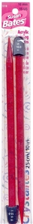 Susan Bates Crystalites 10 Inch Knitting Needle Size #15 Red