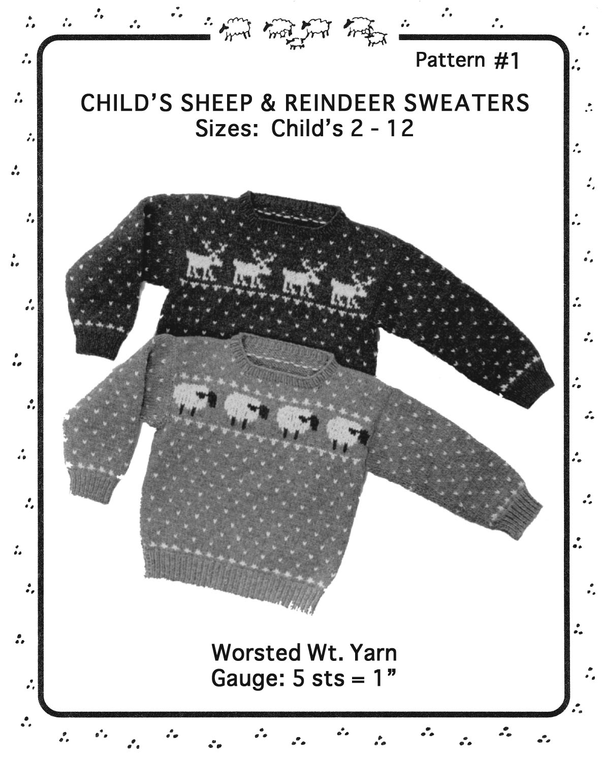 Yankee Knitters Childs Sheep & Reindeer Sweaters - Childs 2-12