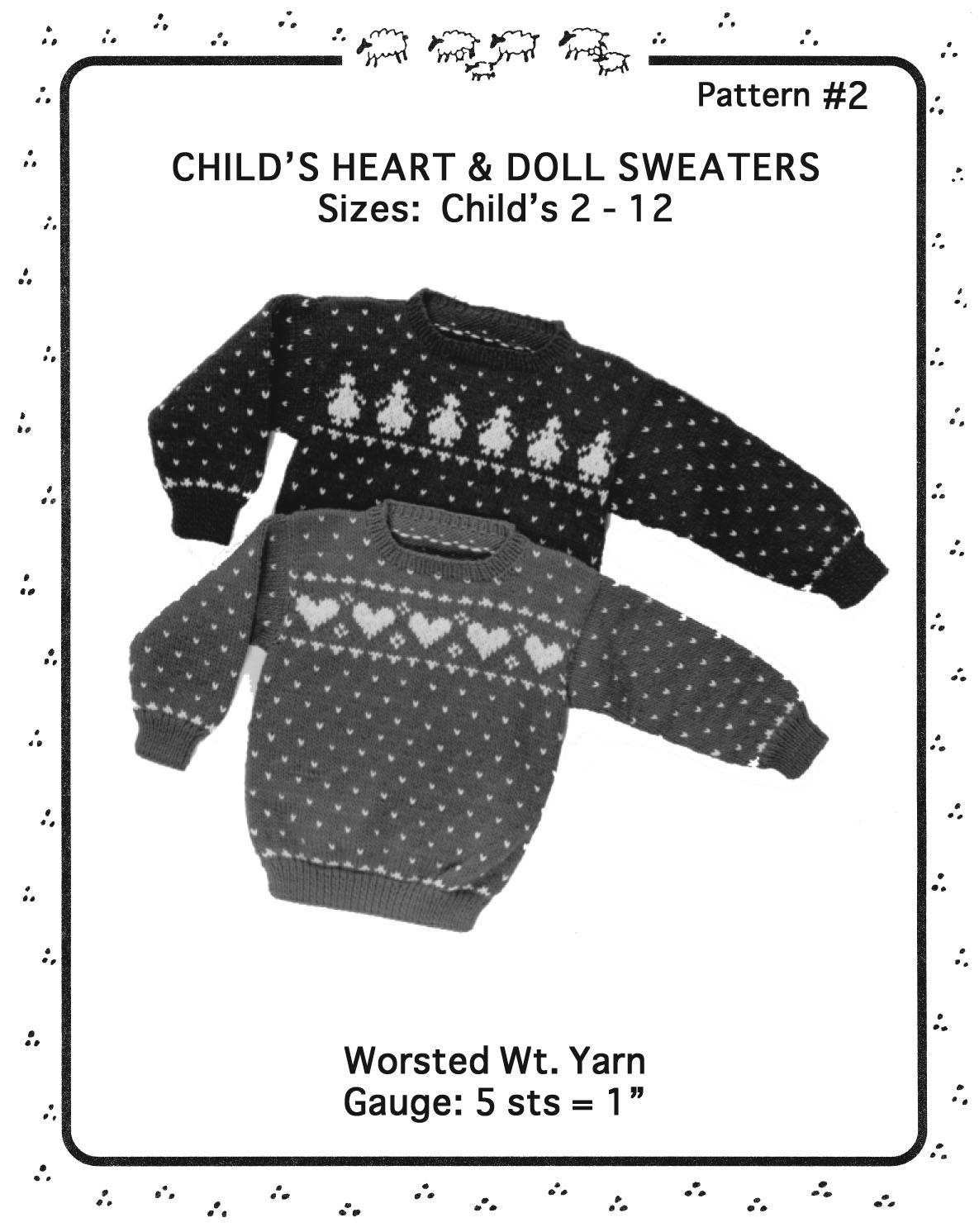 Yankee Knitters Childs Heart & Doll Sweaters - Childs 2-12
