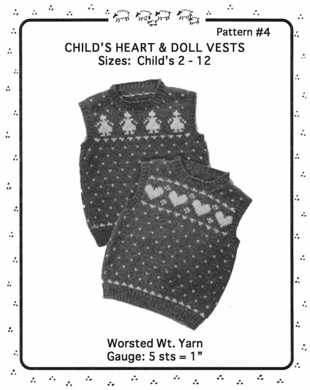 Yankee Knitters Childs Heart & Doll Vests - Childs 2-12
