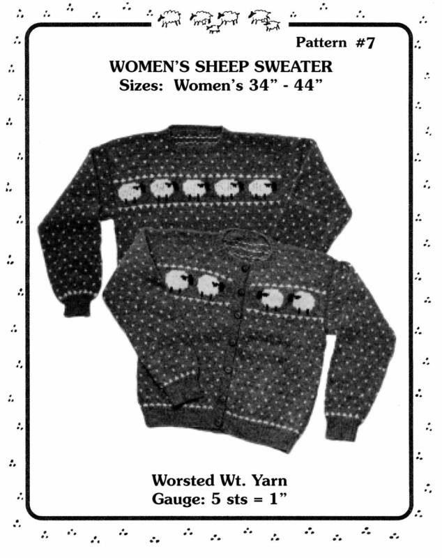 Yankee Knitters Womens Sheep Sweater - Size 34 - 44 inch