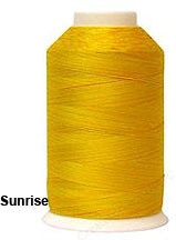 500 yd YLI 24450-V75 3-Ply 40wt T-40 Cotton Quilting Variegated Thread California Poppy 